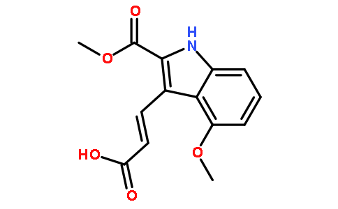 3-(2-羧基-乙烯基)-4-甲氧基-1H-吲哚-2-羧酸甲酯