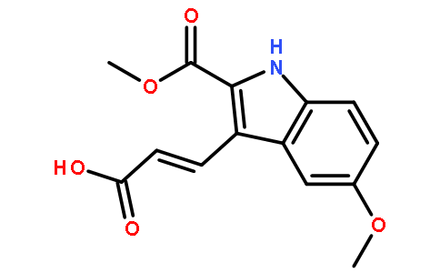 3-(2-羧基-乙烯基)-5-甲氧基-1H-吲哚-2-羧酸甲酯