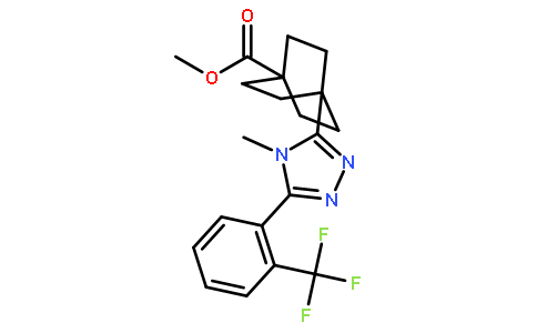 4-(4-甲基-5-(2-(三氟甲基)苯基)-4H-1,2,4-噻唑-3-基)雙環(huán)[2.2.2]辛烷-1-羧酸甲酯