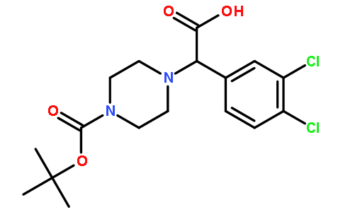 4-[羧基-(3,4-二氯苯基)-甲基]-哌嗪-1-羧酸叔丁酯盐酸盐