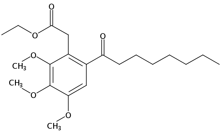 2,3,4-三甲氧基-6-(1-氧代辛基)-苯乙酸乙酯