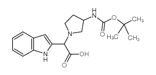 (3-Boc-氨基-1-吡咯烷)-(1H-吲哚-2-基)-乙酸