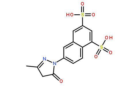 6-(4,5-二氢-3-甲基-5-氧代-1H-吡唑-1-基)-1,3-萘二磺酸