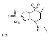 (4R,6S)-4-(ethylamino)-6-methyl-7,7-dioxo-5,6-dihydro-4H-thieno[2,3-b]thiopyran-2-sulfonamide,hydrochloride