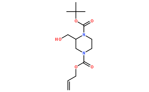 4-烯丙基 1-叔丁基 2-(羟基甲基)哌嗪-1,4-二羧酸