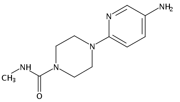 4-(5-azanylpyridin-2-yl)-N-methyl-piperazine-1-carboxamide