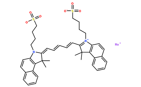 2-[5-[1,1-二甲基-3-(4-磺酸基丁基)-1,3-二氢苯并[e]吲哚-2-亚基]-戊-1,3-二烯基]-1,1-二甲基-3-(4-磺酸基丁基)-1H-苯并[e]吲哚鎓内盐钠盐