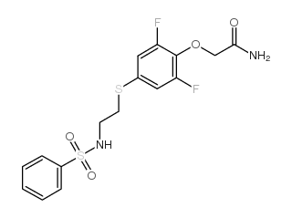 2,6-Difluoro-4-[2-(phenylsul-fonyl-amino)-ethyl-thio]-phenoxy-acet-amide
