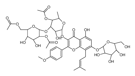 [(2R,3S,4S,5R,6S)-5-acetyloxy-6-[(2S,3R,4S,5S,6S)-5-acetyloxy-3-hydroxy-2-[5-hydroxy-2-(4-methoxyphenyl)-8-(3-methylbut-2-enyl)-4-oxo-7-[(2S,3R,4S,5S,6R)-3,4,5-trihydroxy-6-(hydroxymethyl)oxan-2-yl]oxychromen-3-yl]oxy-6-methyloxan-4-yl]oxy-3,4-dihydroxyox
