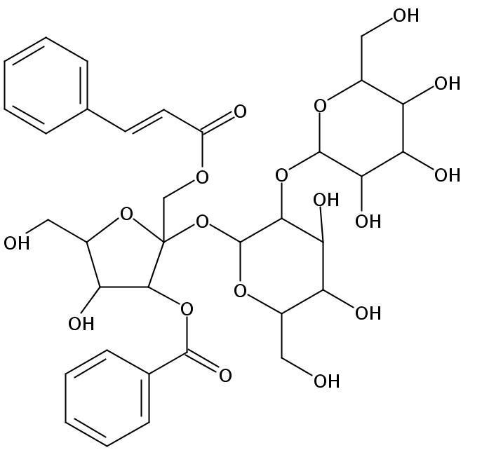 2'-肉桂酰基-3'-苯甲酰基-（2-O-α-葡萄糖基）蔗糖酯