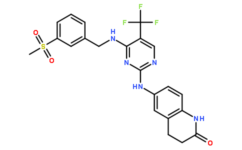 6-[(4-((3-(甲磺酰基)苄基)氨基)-5-三氟甲基嘧啶-2-基)氨基]-3,4-二氢-1H-喹啉-2-酮