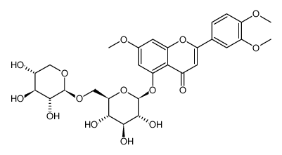 2-(3,4-Dimethoxyphenyl)-7-methoxy-4-oxo-4H-chromen-5-yl 6-O-β-D-x ylopyranosyl-β-D-glucopyranoside