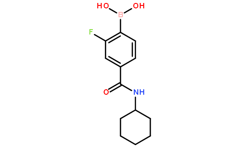 4-CyclohexylcarbaMoyl-2-fluorobenzeneboronic acid， 97%