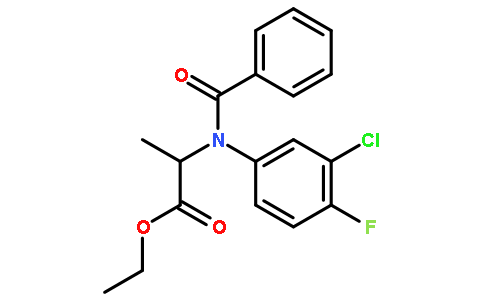 2-(N-苯甲酰基-3-氯-4-氟苯胺)丙酸乙酯