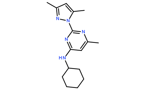 N-Cyclohexyl-N-[2-(3,5-dimethyl-pyrazol-1-yl)-6-methyl-4-pyrimidinamine