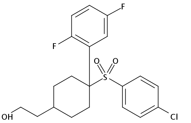 2-(4-((4-Chlorophenyl)sulfonyl)-4-(2,5-difluorophenyl)cyclohexyl)ethanol