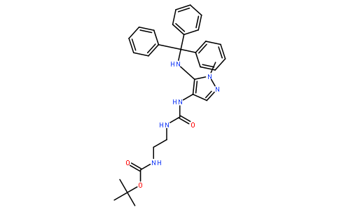 [2-[[[1-甲基-5-[(三苯甲基)氨基]-1H-吡唑-4-基]氨基甲酰基]氨基]乙基]氨基甲酸叔丁酯