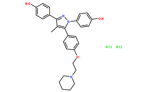 4,4'-(4-Methyl-5-{4-[2-(1-piperidinyl)ethoxy]phenyl}-1H-pyrazole- 1,3-diyl)diphenol dihydrochloride