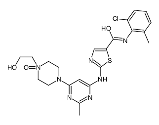 N-(2-chloro-6-methylphenyl)-2-[[6-[4-(2-hydroxyethyl)-4-oxidopiperazin-4-ium-1-yl]-2-methylpyrimidin-4-yl]amino]-1,3-thiazole-5-carboxamide