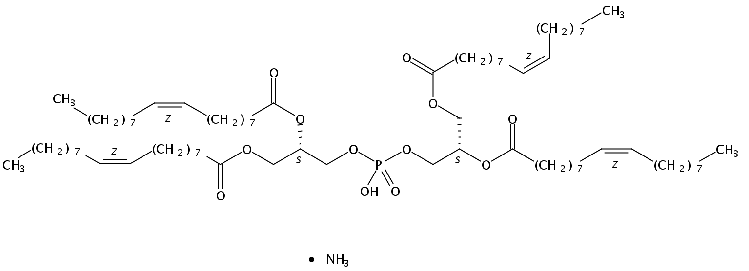 sn-[2,3-dioleoyl]-glycerol-1-phospho-sn-1’-[2’,3’-dioleoyl]-glycerol (ammonium salt)