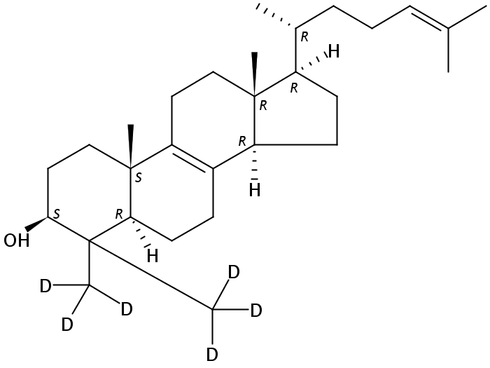 (4,4-dimethyl-d6)cholest-8(9),24-dien-3?-ol