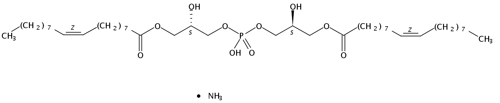 <I>sn</I>-(3-oleoyl-2-hydroxy)-glycerol-1-phospho-<I>sn</I>-1'-(3'-oleoyl-2'-hydroxy)-glycerol (ammonium salt)