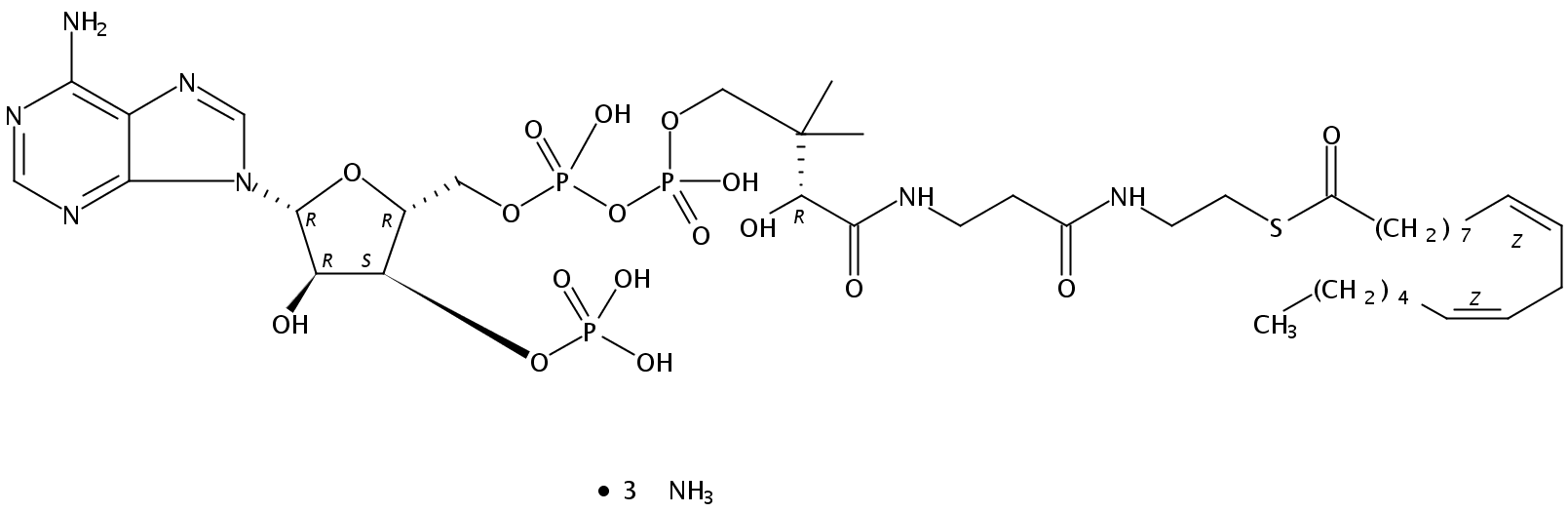 (9Z,12Z-octadecadienoyl) Coenzyme A (ammonium salt)