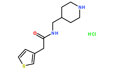 N-(哌啶-4-甲基)-2-(噻吩-3-基)乙酰胺盐酸盐