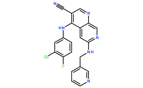 4-[(3-氯-4-氟苯基)氨基]-6-[(3-吡啶甲基)氨基]-1,7-萘啶-3-甲腈