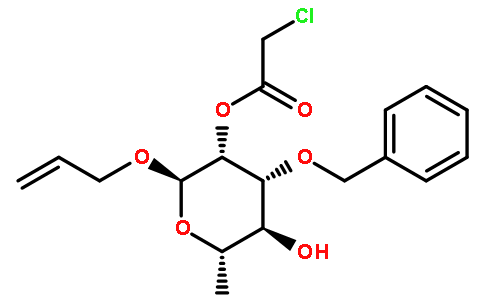 烯丙基 3-O-苄基-2-O-氯乙酰基-alpha-L-吡喃鼠李糖苷