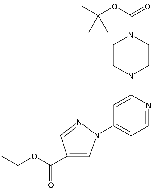 tert-Butyl 4-(4-(4-(ethoxycarbonyl)-1H-pyrazol-1-yl)pyridin-2-yl)piperazine-1-carboxylate
