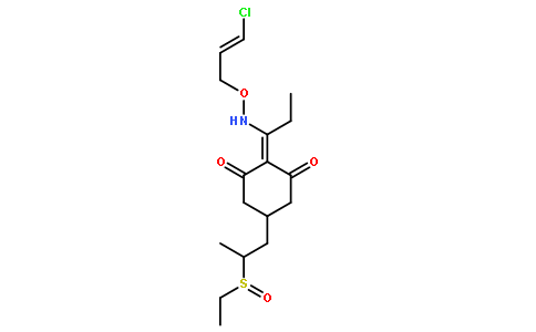 2-[(1E)-N-{[(2E)-3-氯丙-2-烯-1-基]氧代}丙亚胺酰基]-5-[2-(乙基硫烷基)丙基]-3-羟基环己-2-烯-1-酮 - 5-[2-(辛基亚硫酰基<亚磺酰>)丙基]-1,3-苯并二噁唑 (1:1)