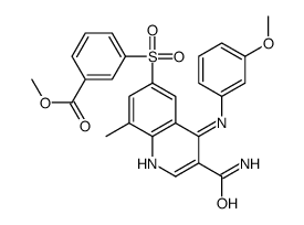 Methyl 3-({3-carbamoyl-4-[(3-methoxyphenyl)amino]-8-methyl-6-quin olinyl}sulfonyl)benzoate