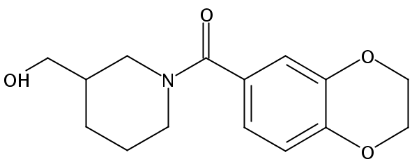 (2,3-Dihydrobenzo[b][1,4]dioxin-6-yl)(3-(hydroxymethyl)piperidin-1-yl)methanone