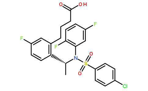 2-[(1R)-1-[[(4-氯苯基)磺酰基](2,5-二氟苯基)氨基]乙基]-5-氟苯丁酸