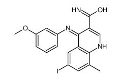 6-Iodo-4-[(3-methoxyphenyl)amino]-8-methyl-3-quinolinecarboxamide