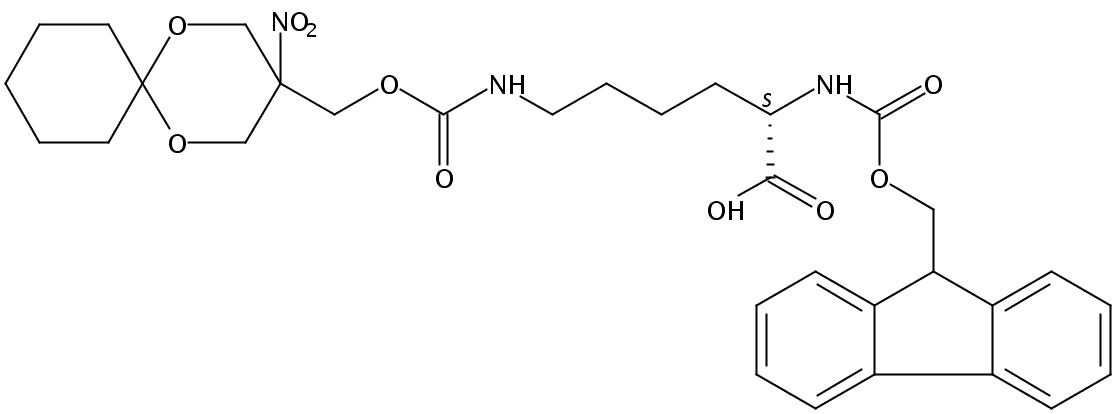 N2-[(9H-芴-9-基甲氧基)羰基]-N6-[[(3-硝基-1,5-二氧杂螺[5.5]十一烷-3-基)甲氧基]羰基]-L-赖氨酸