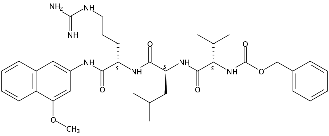 N-[(苯基甲氧基)羰基]-L-缬氨酰-L-亮氨酰-N-(4-甲氧基-2-萘基)-L-精氨酰胺