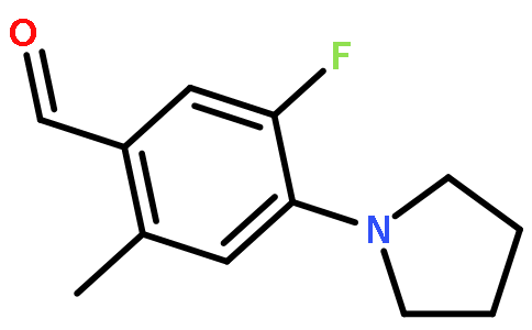 5-氟-2-甲基-4-(1-吡咯烷基)苯甲醛