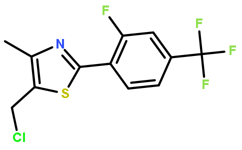 5-(氯甲基)-2-(2-氟-4-(三氟甲基)苯基)-4-甲基噻唑