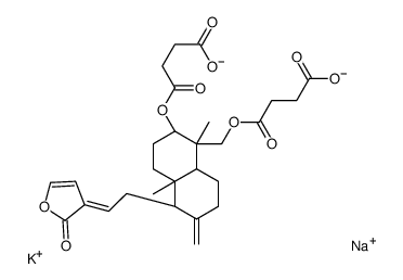 potassium,sodium,4-[[(1R,2R,4aS,5R,8aS)-2-(3-carboxylatopropanoyloxy)-1,4a-dimethyl-6-methylidene-5-[(2E)-2-(2-oxofuran-3-ylidene)ethyl]-3,4,5,7,8,8a-hexahydro-2H-naphthalen-1-yl]methoxy]-4-oxobutanoate
