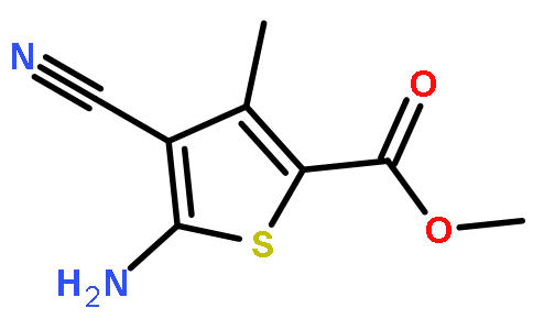 2-氨基-3-氰基-4-甲基-5-甲氧甲酰基噻吩