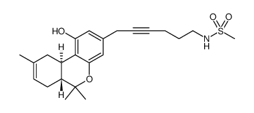 Methanesulfonamide, N-[6-[(6aR,10aR)-6a,7,10,10a-tetrahydro-1-hydroxy-6,6,9-trimethyl-6H-dibenzo[b,d]pyran-3-yl]-4-hexyn-1-yl]-, rel