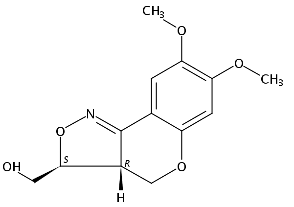 3H-[1]Benzopyrano[4,3-c]isoxazole-3-methanol, 3a,4-dihydro-7,8-dimethoxy-, (3R,3aS)-rel-