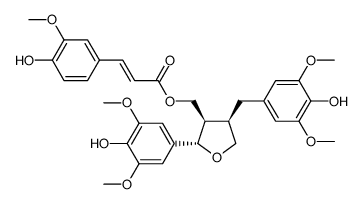 2-丙烯酸,3-(4-羟基-3-甲氧苯基)-,[(2S,3R,4R)-四氢-2-(4-羟基-3,5-二甲氧苯基)-4-[(4-羟基-3,5-二甲氧苯基)甲基]-3-呋喃基]甲基酯,  (2E)-