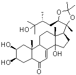 (2beta,3beta,5beta,22R,24R)-2,3,14,25-四羟基-20,22-[亚异丙基二(氧基)]-麦角甾-7-烯-6-酮