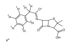 potassium,(2S,5R,6R)-6-[[2,2-dideuterio-2-(2,3,4,5,6-pentadeuteriophenyl)acetyl]amino]-3,3-dimethyl-7-oxo-4-thia-1-azabicyclo[3.2.0]heptane-2-carboxylate