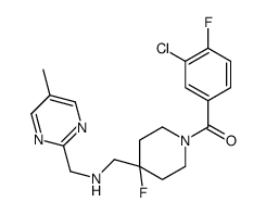 (3-chloro-4-fluorophenyl)-[4-fluoro-4-[[(5-methylpyrimidin-2-yl)methylamino]methyl]piperidin-1-yl]methanone