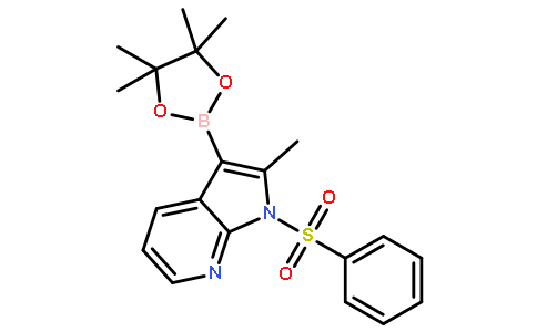 2-甲基-1-苯磺酰基-3-(4,4,5,5-四甲基-1,3,2-二噁硼烷-2-基)-1H-吡咯并[2,3-B]吡啶