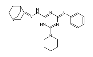 4-[(2Z)-2-(1-Azabicyclo[2.2.2]oct-3-ylidene)hydrazino]-N-phenyl-6 -(1-piperidinyl)-1,3,5-triazin-2-amine